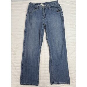 Buddy‎ Lee Dungarees Jeans Mens 32x34 Blue Denim Straight Leg Registered Patch